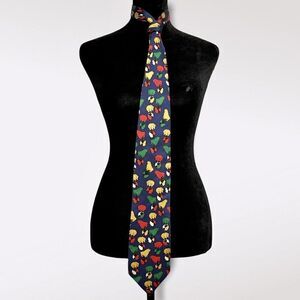 Deutsche Borse Men's Designer Tie Germany Multicolored Animal Globe Silk Casual